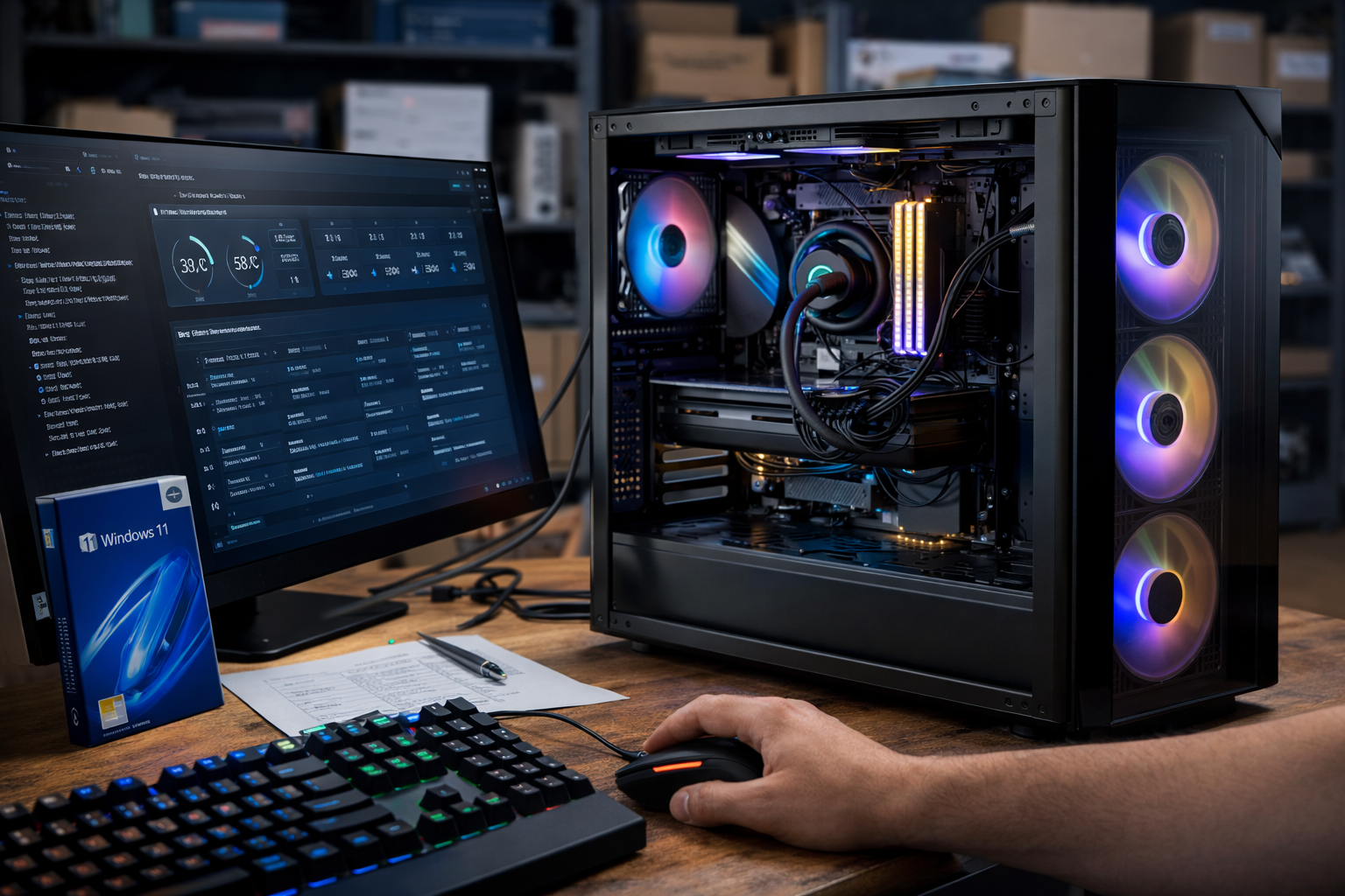 Testy i przygotowanie komputera do wysyłki